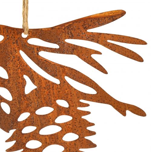 Floristik24.ch Hängedeko Metall Rost Zapfen Deko Edelrost 21,5x19cm