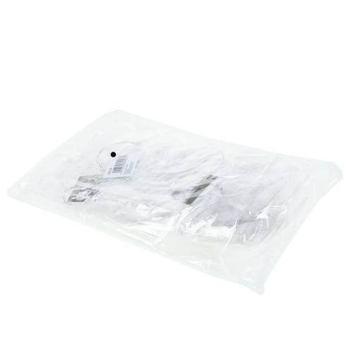 Floristik24 Schneeflocke zum Hängen 11cm Transparent, Glitzer 12St