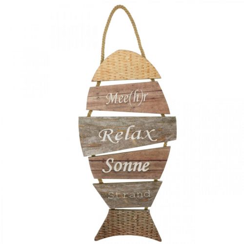 Floristik24 Maritime Wanddekoration Fisch aus Holz für Sommer und Urlaub