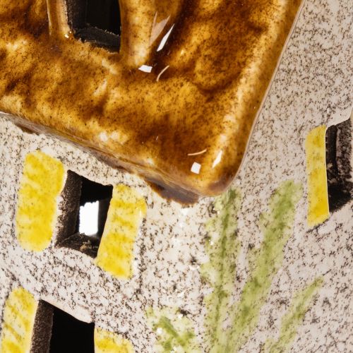 Artikel Keramik Haus Rustikal mit leuchtender LED ideal als stimmungsvolle Tischdeko 15cm 2St