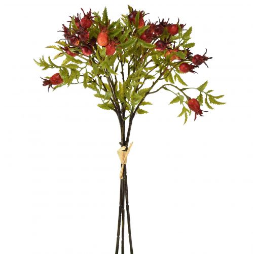 Hagebutten Deko Rot Hagebuttenzweige Künstlich 48cm 3St | Floristik24.ch