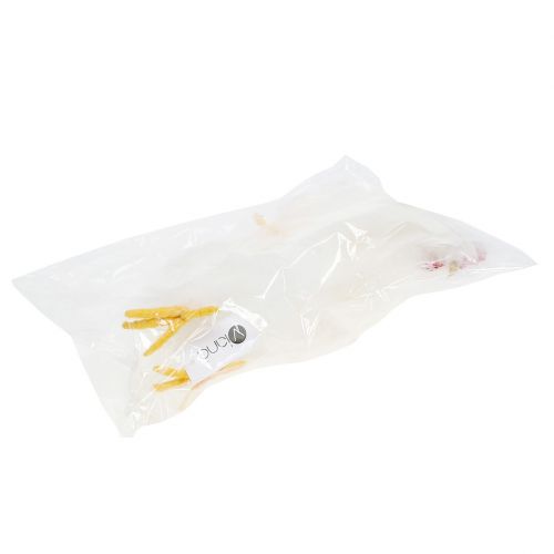 Floristik24 Hahn Henne mit Federn Weiß 17cm, 21cm 2St