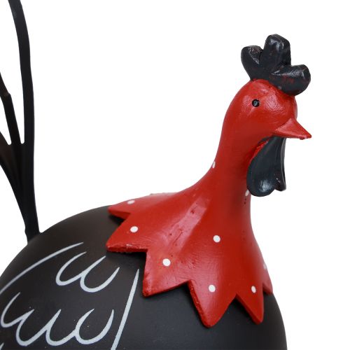 Artikel Hahn Osterdeko Metall Deko Huhn Schwarz Rot H13,5cm