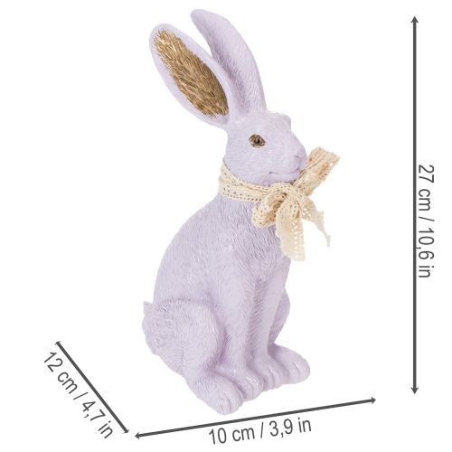 Artikel Osterhase Dekofigur mit Schleife zur stilvollen Osterdekoration im Haus 27cm