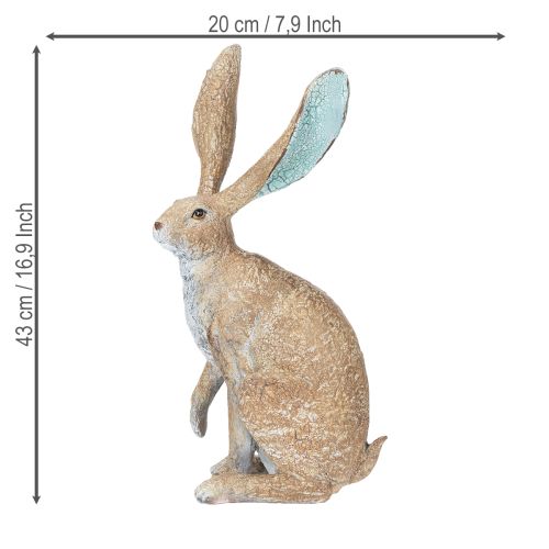 Artikel Dekofigur Hase für stilvolle Frühlings und Osterarrangements 43cm