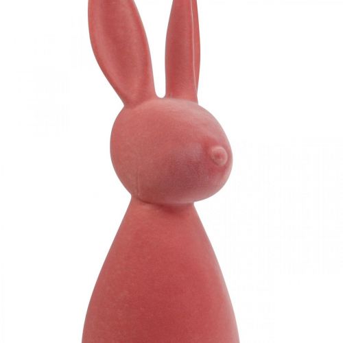 Floristik24 Deko Hase Deko-Osterhase – 2. Wahl – Beflockt Orange Apricot H69cm