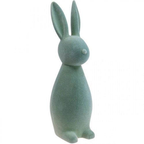 Floristik24 Deko Hase Deko-Osterhase – 2. Wahl – Beflockt Graugrün H47cm