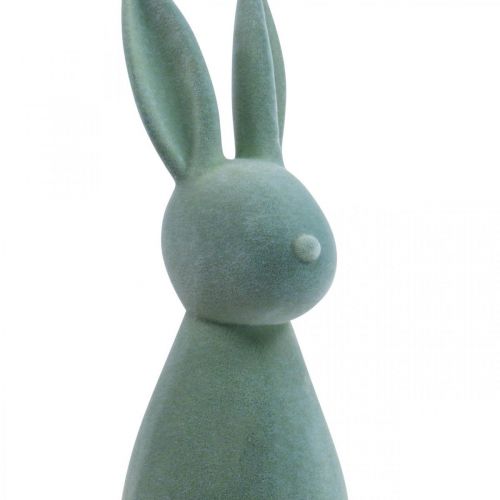Floristik24 Deko Hase Deko-Osterhase – 2. Wahl – Beflockt Graugrün H47cm