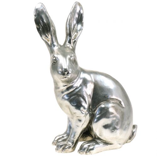 Floristik24 Deko Hase Silber H36cm