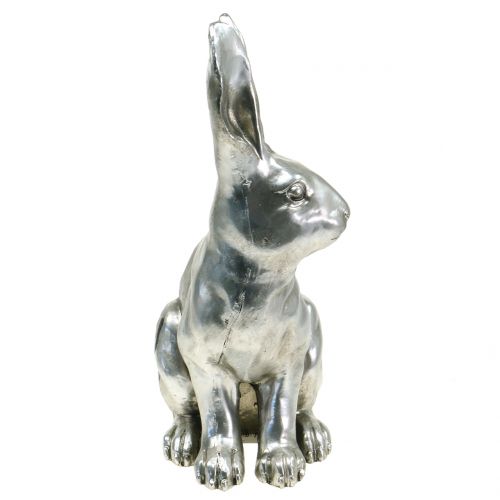 Floristik24 Deko Hase Silber H36cm