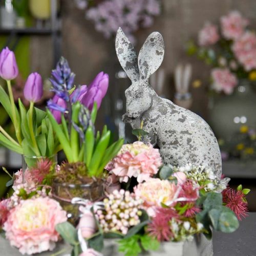 Floristik24 Deko Hase Sitzend Steinoptik Gartendeko H31cm