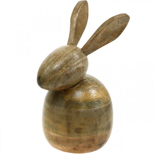 Floristik24 Holzhase sitzend, Deko Hase, Holzdeko, Ostern 18cm