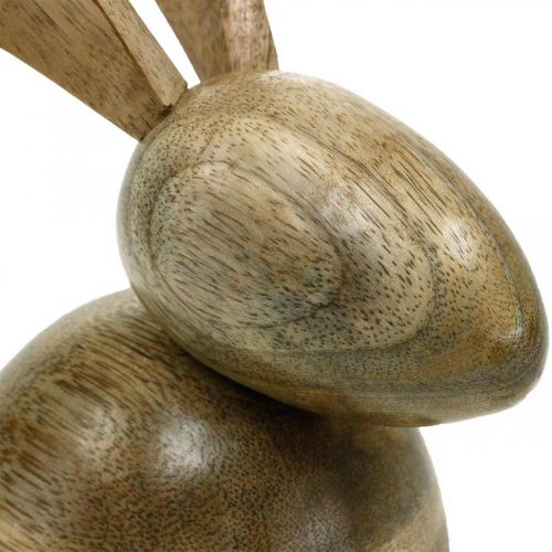 Floristik24 Holzhase sitzend, Deko Hase, Holzdeko, Ostern 18cm