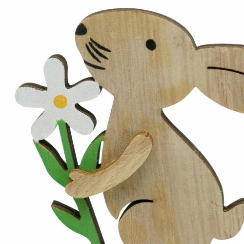 Artikel Blumenstecker Hase aus Holz 9cm 12St