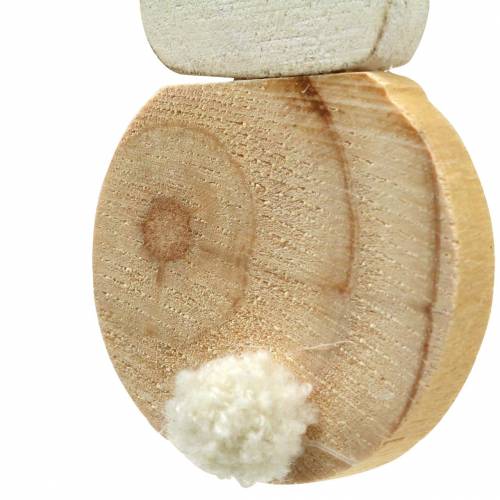 Floristik24 Osterhase zum Hängen Creme, Natur Holz Sortiert H10,5cm 8 St