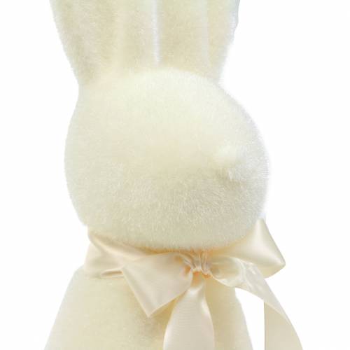 Floristik24 Hase beflockt Creme Weiß H49cm