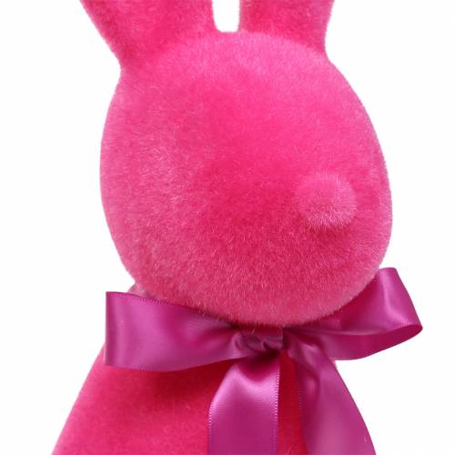 Floristik24 Hase beflockt Pink H49cm