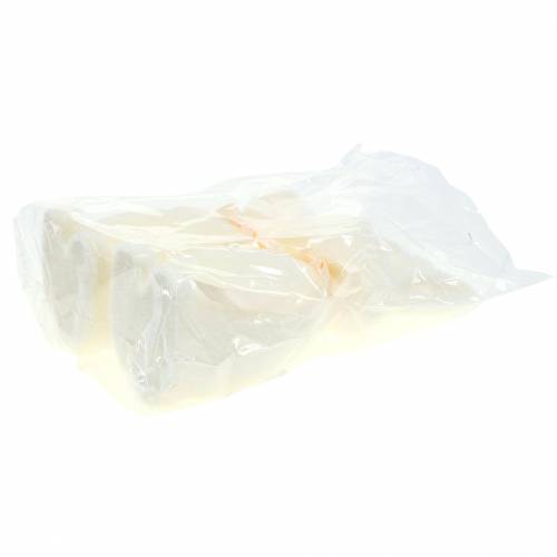 Floristik24 Hase beflockt Weiß Creme H30cm 2St