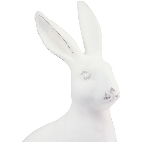 Floristik24 Hase sitzend Deko Hase Kunststein Deko Weiß H27cm