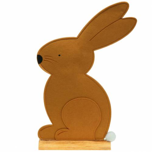 Floristik24 Deko Hase Sitzend Filz Hellbraun 40cm x 7cm H61cm Osterdekoration, Schaufenster