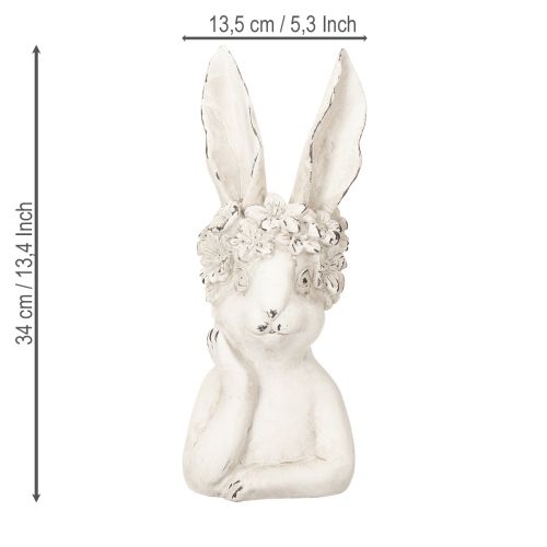 Artikel Deko Hase mit detailreicher Gestaltung für zeitlose Frühlings und Osterideen 34cm