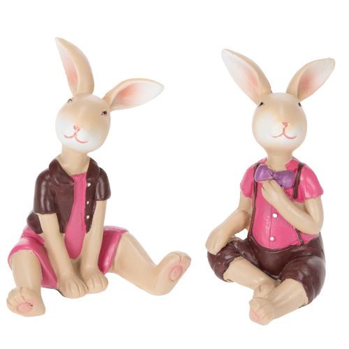 Floristik24 Osterhasen Figuren Set Niedliche Tischdekoration für Ostern und Frühling 9cm 4St