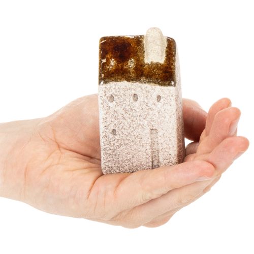 Dekohaus-Set Miniaturhäuser aus Keramik 9 cm Braun 3-teilig | Floristik24.ch