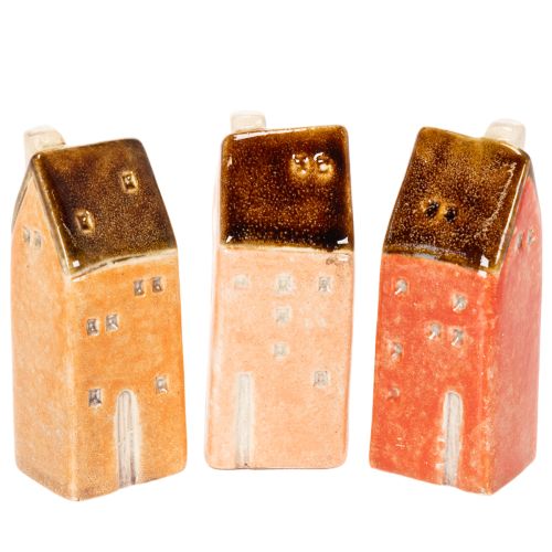 Keramik-Deko-Häuser Set 3-teilig, Miniatur, 10 cm, Handbemalt online kaufen | Floristik24.ch