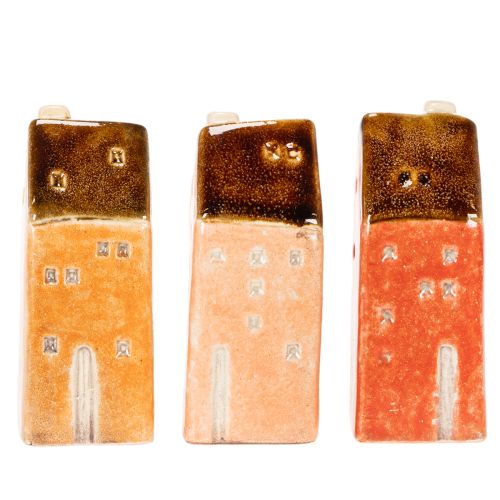 Keramik-Deko-Häuser Set 3-teilig, Miniatur, 10 cm, Handbemalt | Floristik24.ch