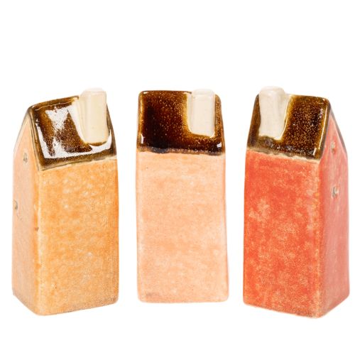 Keramik-Deko-Häuser Set 3-teilig, Miniatur, 10 cm, Handbemalt | Floristik24.ch
