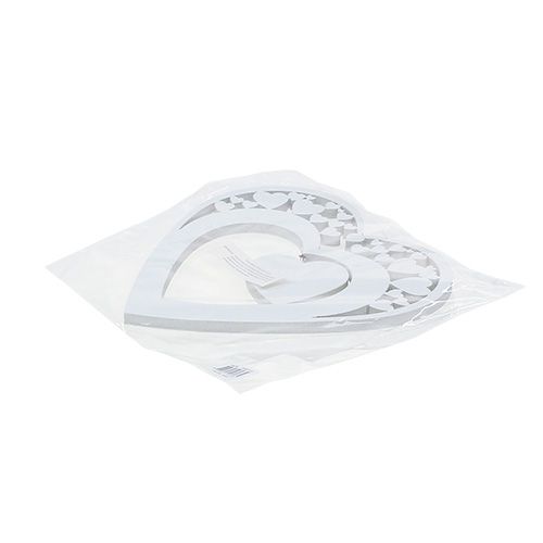 Floristik24 Herz zum Hängen Weiß 23cm