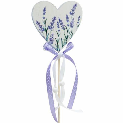 Artikel Lavendelherz, Sommerdeko, Herz zum Stecken mit Lavendel, Mediterrane Herzdeko 6St
