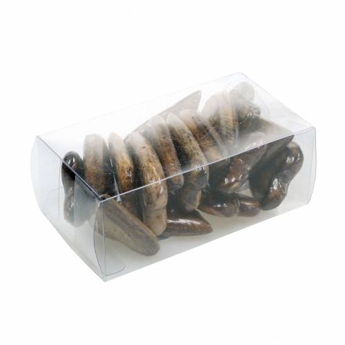 Floristik24 Herzen aus Mangoholz Glasiert Natur 6,2–6,6cm × 4,2–4,7cm 16 St