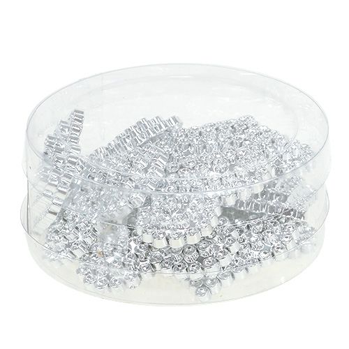 Floristik24 Herzen Silber mit Klebepunkt 5,5cm 12St