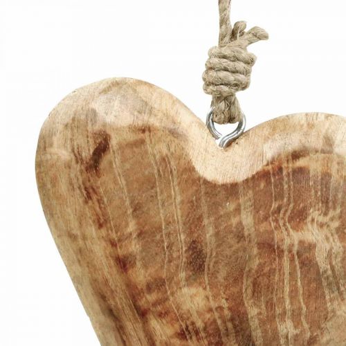 Artikel Holzherz Herzen aus Holz Dekoanhänger Mangoholz H14cm 3St