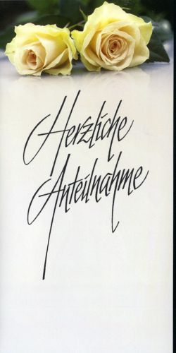 Floristik24 Herzliche Anteilnahme Trauerkarte 5St