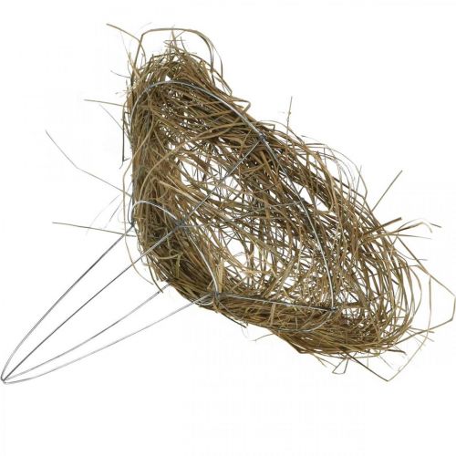 Floristik24 Manschette Blumenstrauß Natur Heu Blumenmanschette Ø15cm 8St