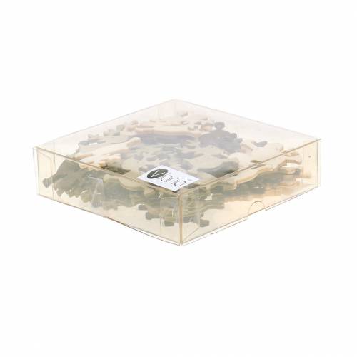 Floristik24 Streudeko Hirsch aus Holz Weiß, Braun, Natur 4cm 72 St