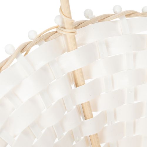Weisses Kunststoff Streukörbchen mit Rattanrand 24x17cm für Hochzeiten | Floristik24.ch