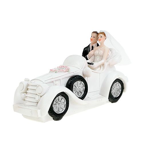 Floristik24 Hochzeitfigur Brautpaar im Cabrio 15cm