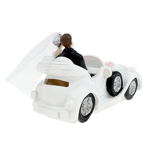 Floristik24 Hochzeitfigur Brautpaar im Cabrio 15cm