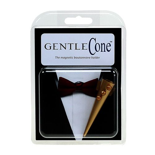 Artikel Hochzeitsanstecker mit Magnet, matt Gold 7cm
