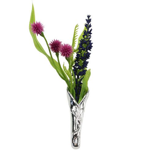 Floristik24 Hochzeitsanstecker mit Magnet Silber 5cm
