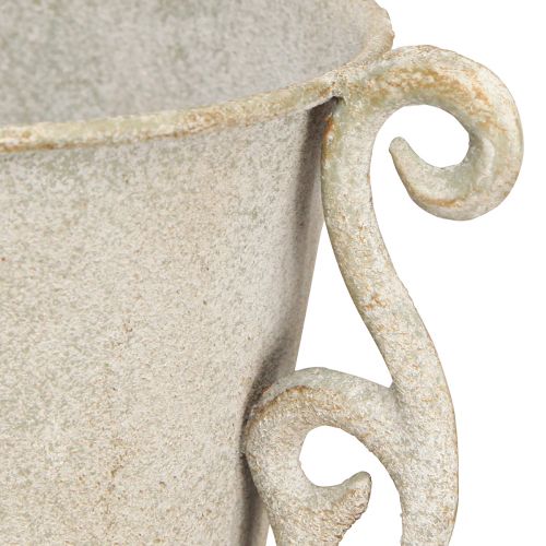 Floristik24 Hoher Deko Pokal Antik Pokalvase Metall Grau Ø15cm H50cm