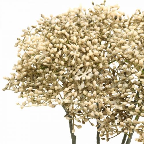 Artikel Künstlicher Holunder Creme Weiß Deko-Blütenzweig 52cm 4St