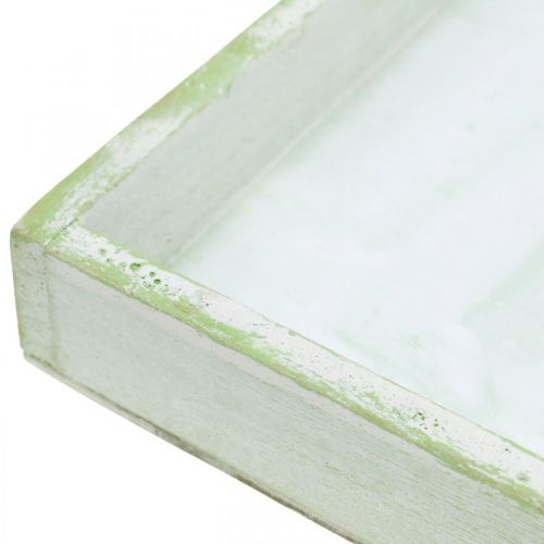 Floristik24 Holz-Tablett, Frühlingsdeko, Tablett zum Bepflanzen 24,5×24,5cm