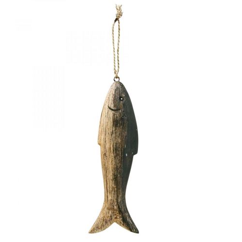Artikel Holz Fisch Deko Groß, Fisch Anhänger Holz 29,5cm