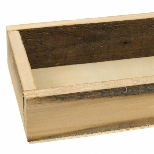 Floristik24 Holztablett Natur 37,5cm x 14,5cm H6,3cm