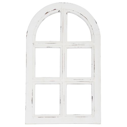 Floristik24 Holzdeko Shabby Chic Deko Fenster Rahmen Holz Weiß 29,5×48cm