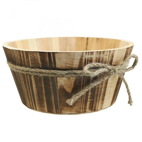 Floristik24 Holzdeko Dekoschale Holz Natur Rustikale Deko Ø22cm H10cm